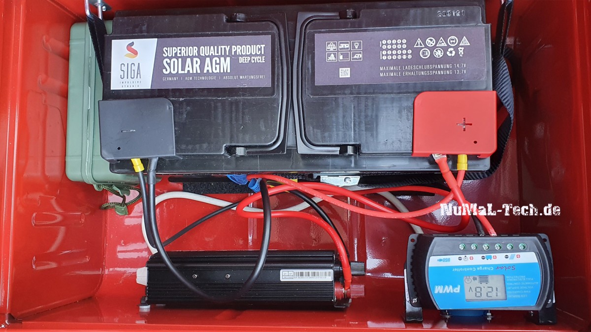 Inside BOX: Regler, Wandler und Batterie